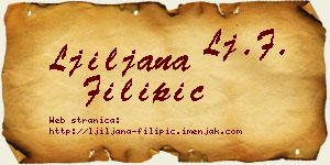 Ljiljana Filipić vizit kartica